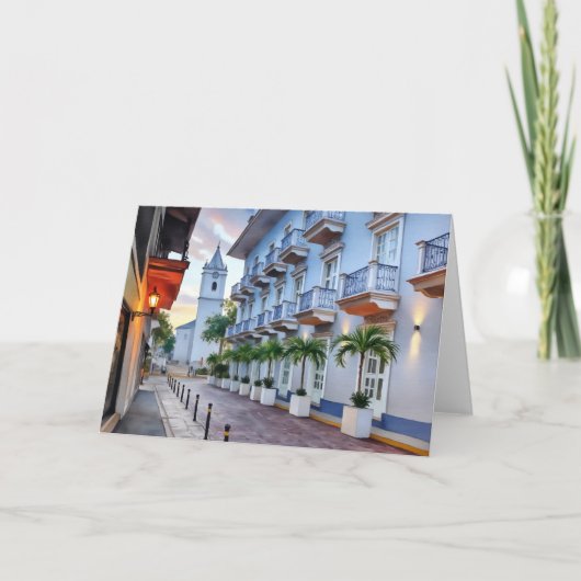 Casco Panama City Old Town Watercolor カード (正面)