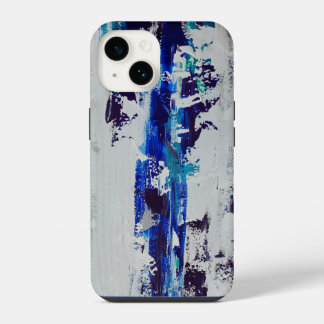Case Canvas Print Brise |Art abstrait contemporain iPhone 14ケース
