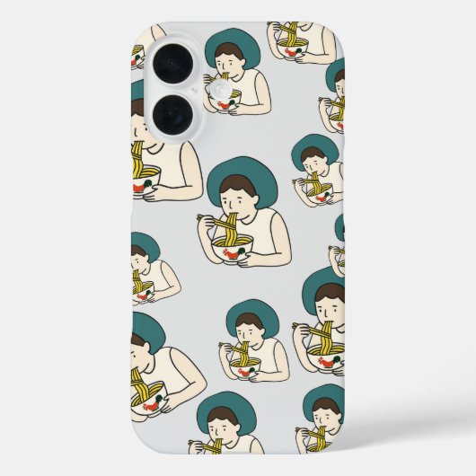 Case cartoon eat chicken Noodle  Case-Mate iPhoneケース (裏面)