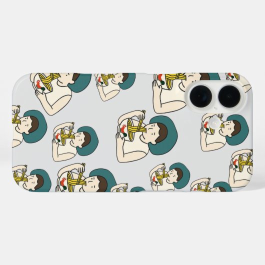 Case cartoon eat chicken Noodle Case-Mate iPhoneケース (裏面 (横))