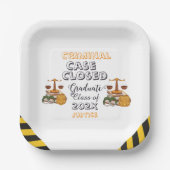 Case Closed Graduation Funny Criminal justice ペーパープレート (正面)