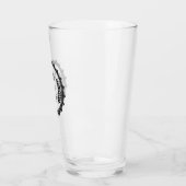 Case Does Beer: Pint Glass；透明ブラックロゴ タンブラーグラス (左)