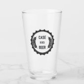 Case Does Beer: Pint Glass；透明ブラックロゴ タンブラーグラス (正面)