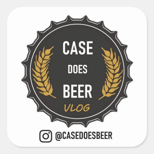 Case Does Beer: Square Logoスタンプ スクエアシール (正面)