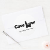 Case Lawステッカー ラウンドシール (封筒)
