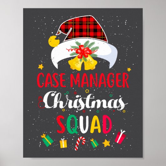 Case Manager Christmas Squad Santa Hat Matching Pr ポスター (正面)