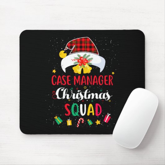 Case Manager Christmas Squad Santa Hat Matching Pr マウスパッド (マウス)