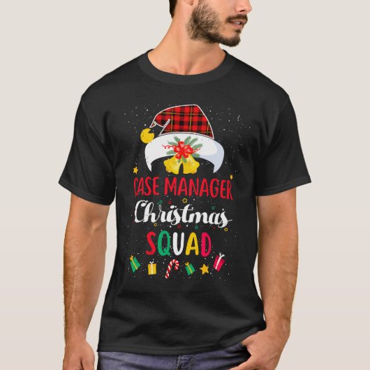 Case Manager Christmas Squad Santa Hat Matching Pr Tシャツ (正面)
