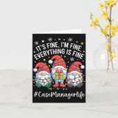 Case Manager Gnome Everything Is Fine Funny Christ カード (黄色い花)