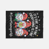 Case Manager Gnome Everything Is Fine Funny Christ フリースブランケット (正面(横))