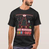 Case Manager Nurse Crew Christmas Tree Stethoscope Tシャツ (正面)
