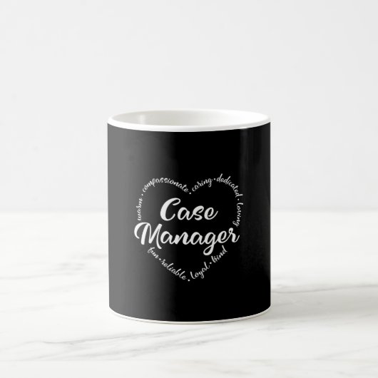 Case Manager, Social worker Outcomes コーヒーマグカップ (中央)