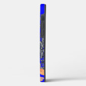 CASE MATEタフカスタムイニシャルブルーアンティークレース Case-Mate iPhoneケース (裏面 / 左)