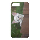 Case-MateタフプラスiPhone 7ケース白い子猫 Case-Mate iPhoneケース (裏面)