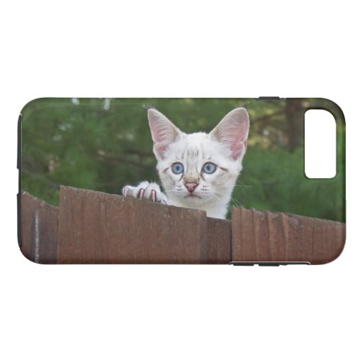 Case-MateタフプラスiPhone 7ケース白い子猫 Case-Mate iPhoneケース (裏面(横))