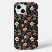 Case-MateタフApple iPhone 15ケース、フローラ Case-Mate iPhoneケース (裏面)