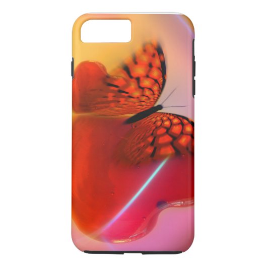 Case-MateタフiPhone 7 Plusケース/バタフライ Case-Mate iPhoneケース (裏面)