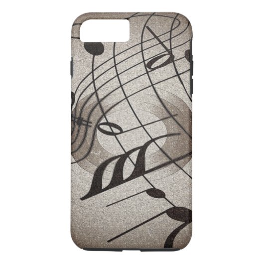Case-MateタフiPhone 7 Plus Case/Music Notes Case-Mate iPhoneケース (裏面)
