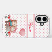 Case-Mate バレンタイン テディベアのカップル ラブ iPhoneケース (裏面 (横))