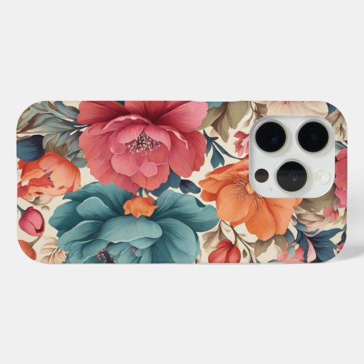 Case-Mate、Apple iPhone 15 Pro、花模様パターン Case-Mate iPhoneケース (裏面 (横))