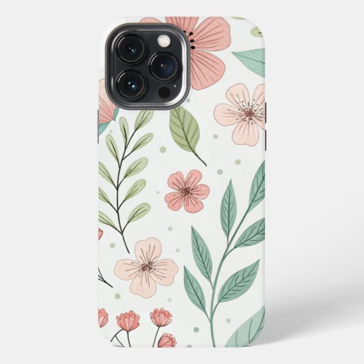 Case-Mate Barely There – フラワーデザイン for iPhoneケース (裏面)