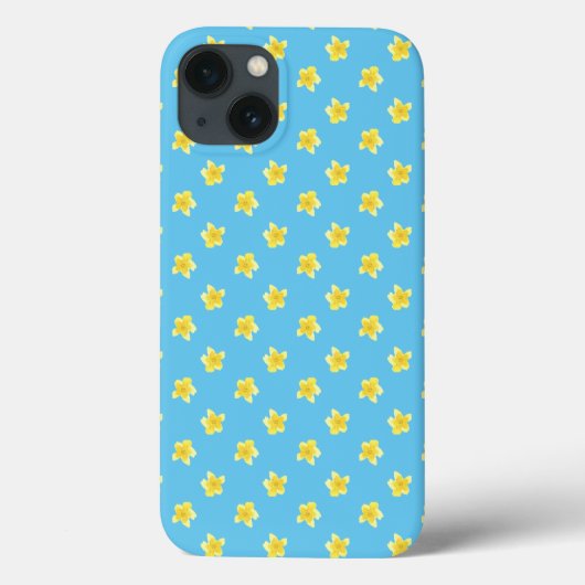 Case-Mate iPadケース：ターコイズ上のPrimroses Case-Mate iPhoneケース (裏面)