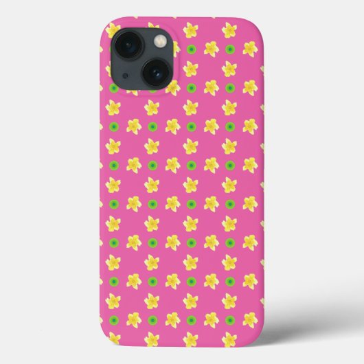 Case-Mate iPadケース：深いピンクのPrimroses Case-Mate iPhoneケース (裏面)