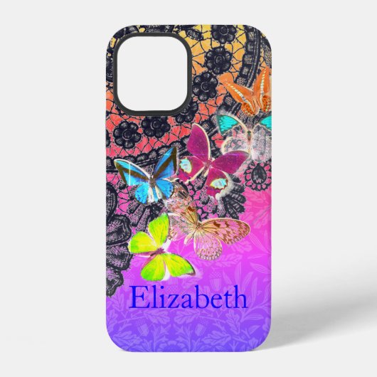 CASE MATE iPhoneケース カスタムネーム レインボーカラー iPhone 12ケース (裏面)