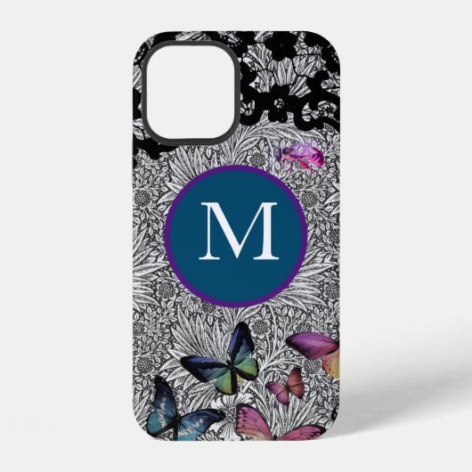 CASE MATE iPhone カバー William Morris ブラックレース (裏面)