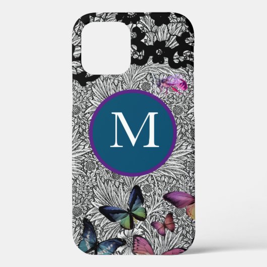CASE MATE iPhone カバー William Morris ブラックレース (裏面)