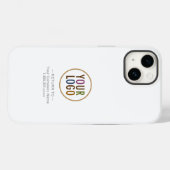 Case mateiPhone 14ケースカスタムビジネスロゴ Case-Mate iPhoneケース (裏面 (横))