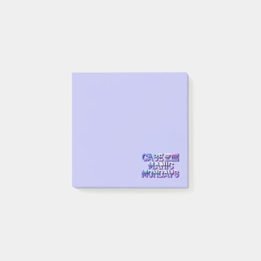 Case of the Manic Mondays Post It Notes/Purple ポストイット (正面)