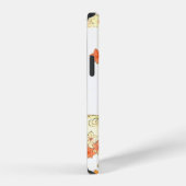 CASEMATE iPhone 12ケース 和風プリント 赤い花 iPhoneケース (右側面)