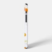 CASEMATE iPhone 12ケース 和風プリント 赤い花 iPhoneケース (左側面)