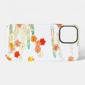 CASEMATE iPhone 12ケース 和風プリント 赤い花 iPhoneケース (裏面横)