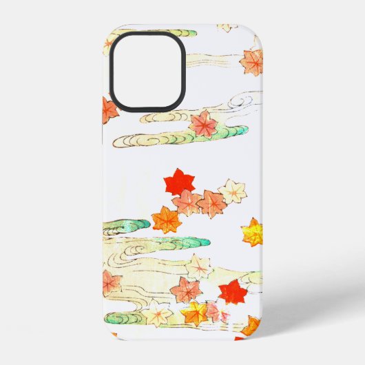 CASEMATE iPhone 12ケース 和風プリント 赤い花 iPhoneケース (裏面)