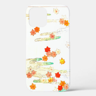 CASEMATE iPhone 12ケース 和風プリント 赤い花