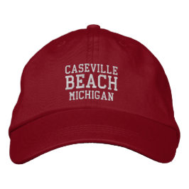 Caseville Beach Michigan Embroidered Baseball Hat 刺繍入りキャップ