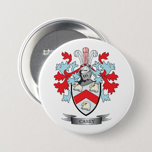 Caseyの家紋そして紋章付き外衣 缶バッジ (正面&裏面)
