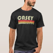 CASEYギフト名パーソナライズされたおもしろいレトロヴィンテージB Tシャツ (正面)