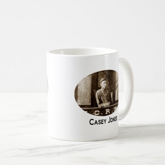 Caseyジョーンズの列車のコーヒーカップ コーヒーマグカップ (正面右)