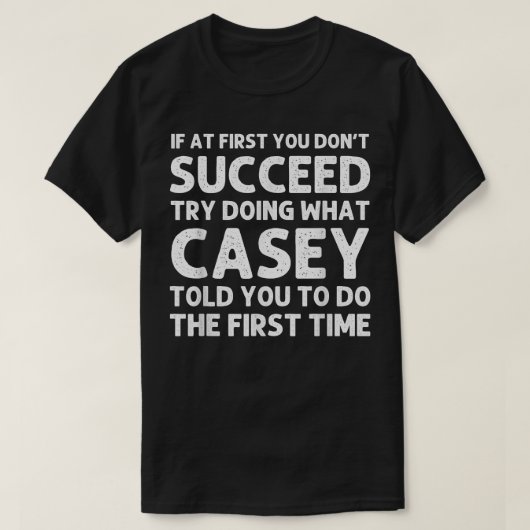 CASEYネームパーソナライズされた誕生日おもしろいクリスマスJ Tシャツ (デザイン正面)