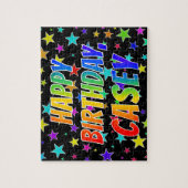 「CASEY」名、おもしろい「ハッピーバースデー」 ジグソーパズル (縦)