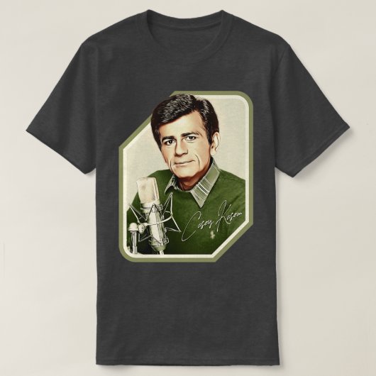 Casey Kasem Radio DJ Top 40 Legend Tシャツ (デザイン正面)