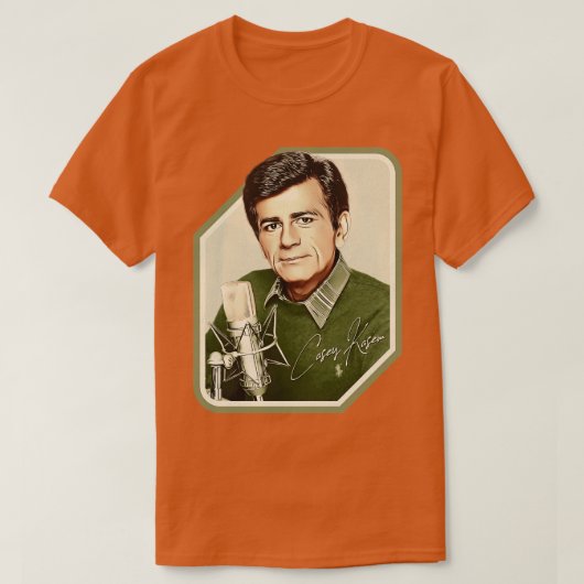 Casey Kasem Radio DJ Top 40 Legend Tシャツ (デザイン正面)