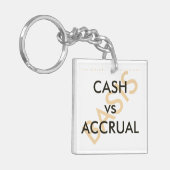 「CASHとACCRUALの基準」 キーホルダー (正面左)