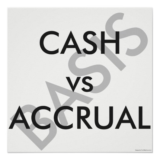 「CASHとACCRUALの基準」 ポスター (正面)
