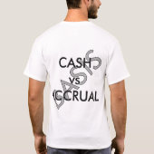 「CASHとACCRUALの基準」 Tシャツ (裏面)