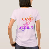 「CASHとACCRUALの基準」 Tシャツ (裏面)