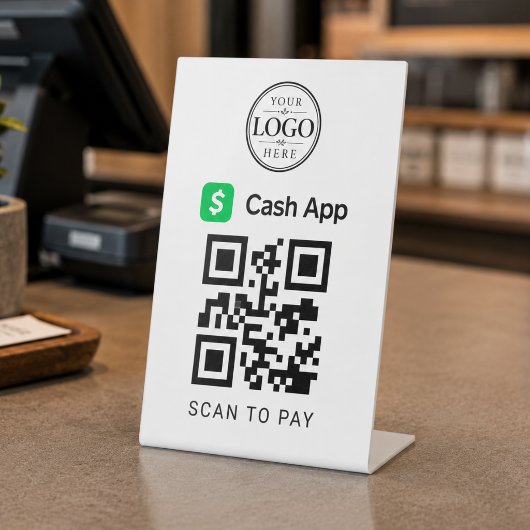 Cash Appスキャンで支払うテーブルディスプレイ 台座サイン